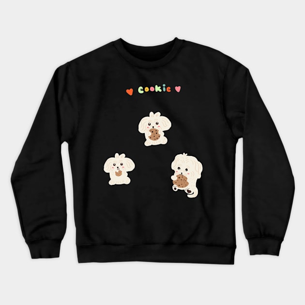 Cookie Dog Sticker Pack Crewneck Sweatshirt by PatternbyNOK